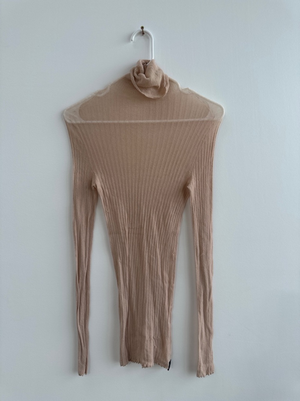 Standard Issue Blush Tulle Turtleneck with Long Sleeves